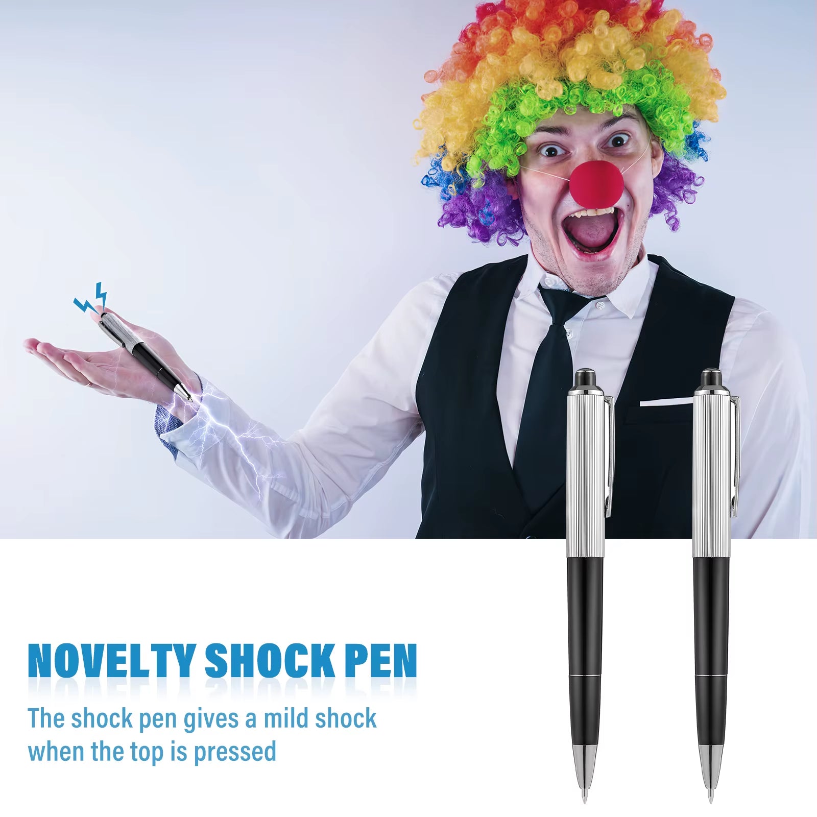 1PC Electric Shocking Pen Toy Writable Electric Ball Shock Pen Utility Gadget Gag Joke Funny Prank Trick Novelty Gifts