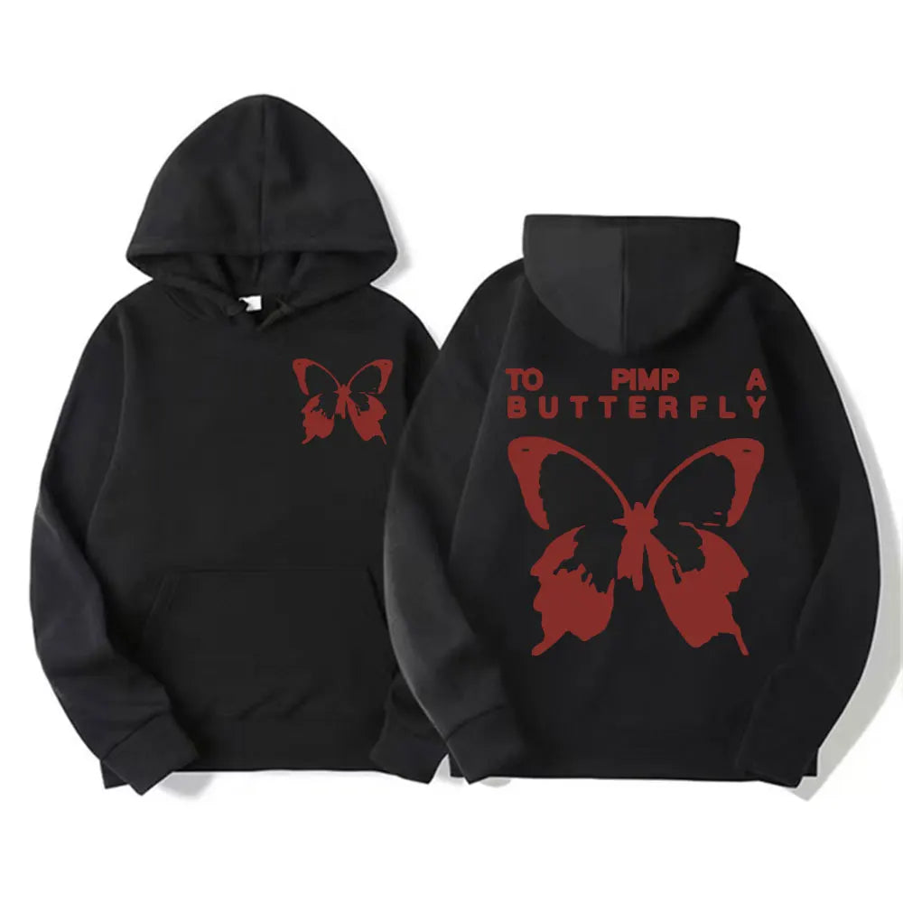 Kendrick Lamar Album Hoodies to Pimp a Butterfly Tracklist Graphic Hoodie Men'S Women Harajuku Aesthetic Long Sleeve Sweatshirts