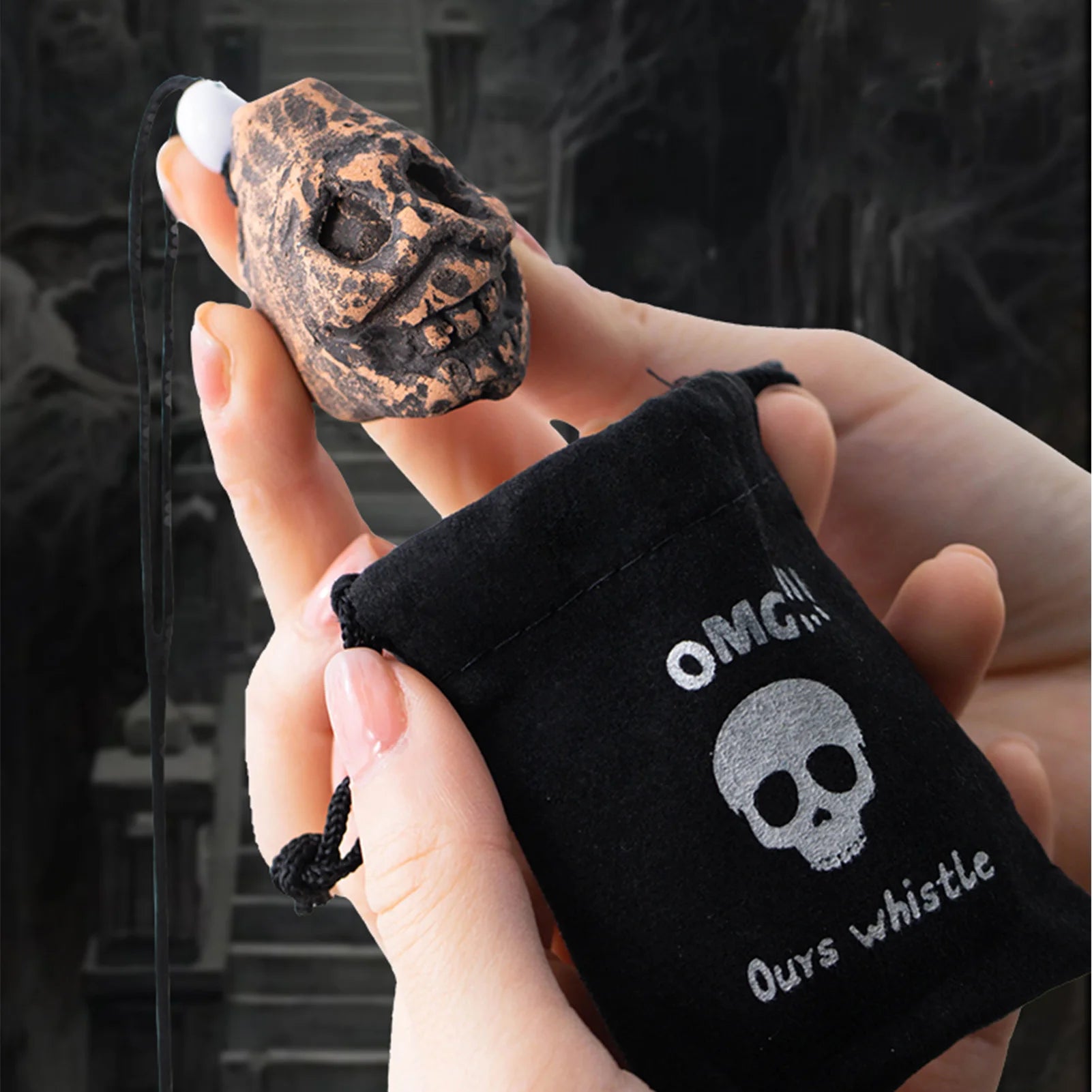 Aztec Death Whistle Human Screaming Sounds Aztec Death Whistle Loud Human Scream for Halloween Cosplay Party Outdoor Activity